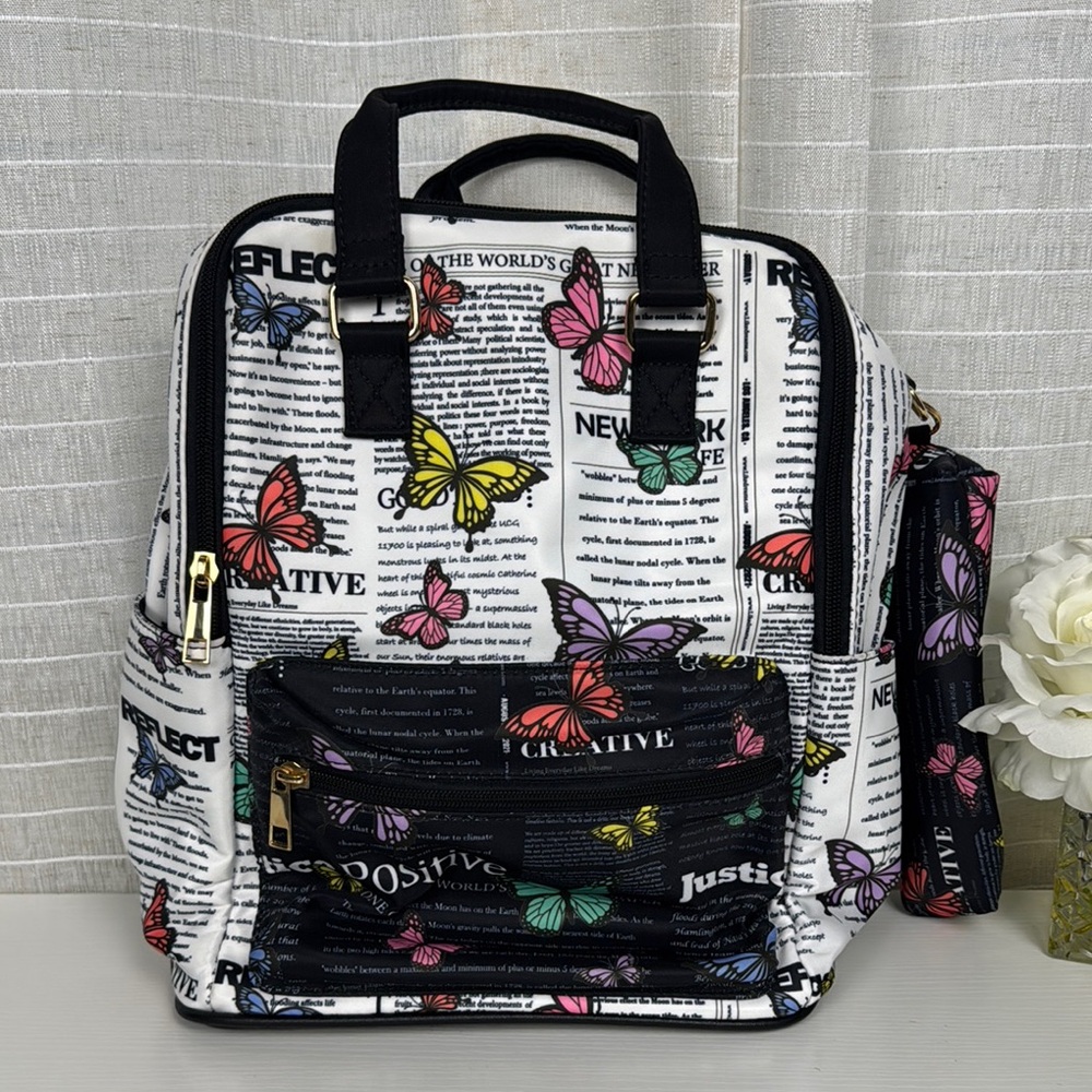 LIKE DREAMS Butterfly Print Women's Backpack